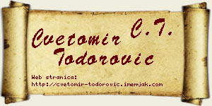 Cvetomir Todorović vizit kartica
